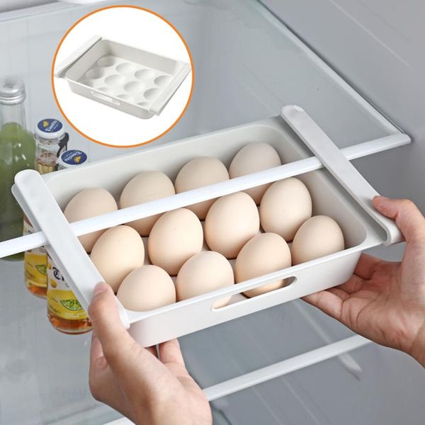 

hooks & rails kitchen fruit egg organizer storage rack box fridge er shelf holder pull-out drawer space saver home est