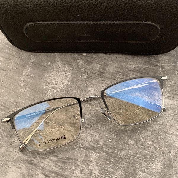 

crosin pure titanium myopia glasses ultra light business slim rim eyeglass frame student fashion 5121, White;black