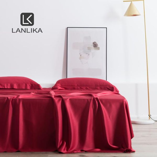 

sheets & sets lanlika luxury women 100% silk flat sheet 25 momme silky healthy beauty bed cases euro linen set for kids