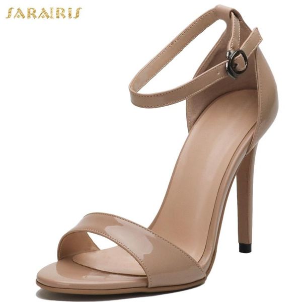 

dress shoes sarairis lusury plus size 46 classic thin high heels woman lady party women summer sandals, Black