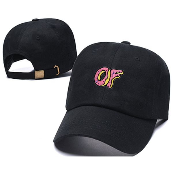 

hat of letter embroidered duck tongue hat soft curved brim baseball lovely doughnut, Black;white