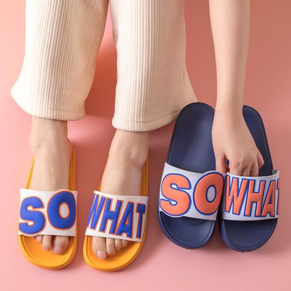 

so what indoor slippers women men bathroom platform slipper soft eva couples summer shoes anti-slip female male fashion slides, Black