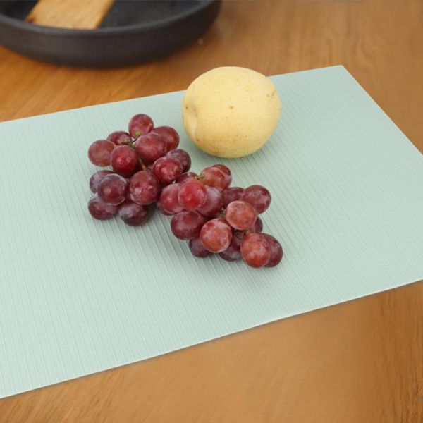 

1pcs table mats thickened silicone placemat striped waterproof place insulation non-slip decoration 45x30cm & pads