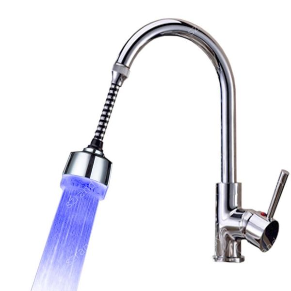 

other faucets, showers & accs led faucet tap adapter no need power aerator drop wholesale in blue color