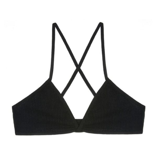 

bras thin cotton bra triangle cup brassiere no steel ring bralette beauty back comfortable breathable soft underwear female, Red;black