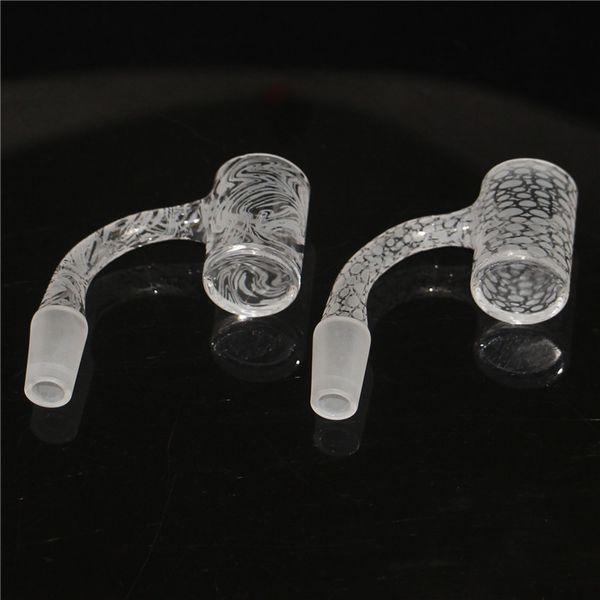 Narghilè Fumatori Flat top Quarzo Banger Sabbiatura Saldatura completa 14mm Chiodi dab a 90 gradi Per Bong in vetro Impianti petroliferi Tubi dell'acqua Raccoglitori di cenere