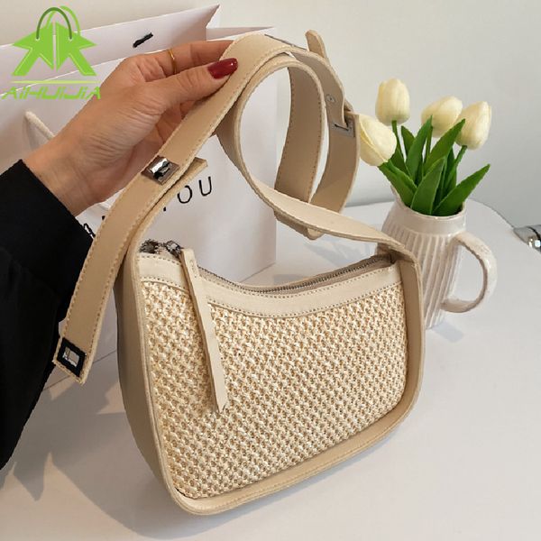 

straw lady messenger bag 2021 summer new bohemian small weave shoulder bags fashion personality handbag vacational beach bags