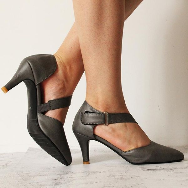 

high heels women pumps silk pointed toe wedding shoes buckle strap party summer 2021 black sandals