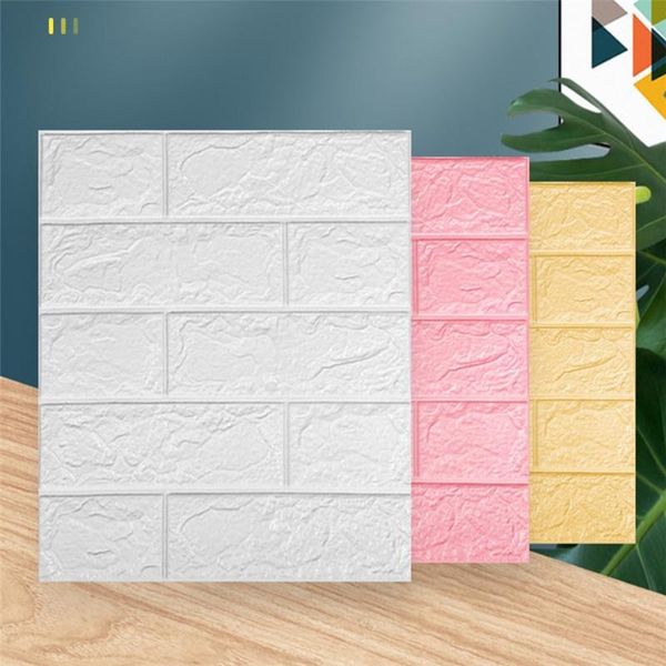 

wall stickers 10pcs 3d sticker imitation brick bedroom decoration waterproof foam panel wallpaper for living room kitchen tv backdrop