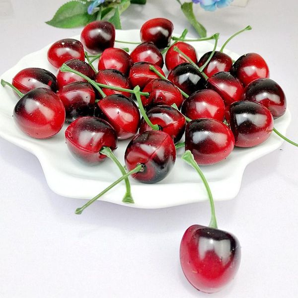 

party decoration 20pcs artificial fruits and vegetables flowers for wedding scrapbooking fake foam pearl cherry berries stamen