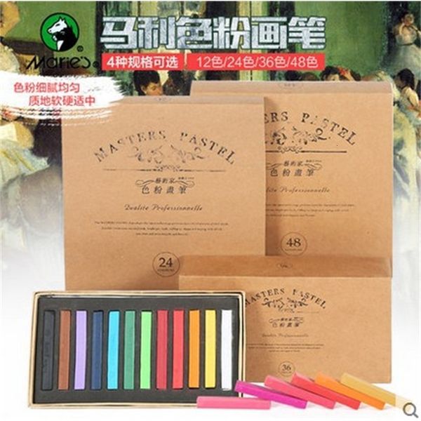 

painting pens marley chalk 12 24 36 48 disposable hair dye painting color pen pastel stick, Black;red