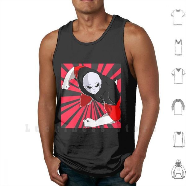 

jiren dbs tank vest sleeveless anime db super fanart, White;black