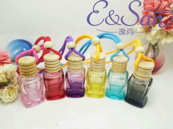 

wholesale fm30-10ml color spray car pendant perfume bottle 100pcs/lot storage bottles & jars