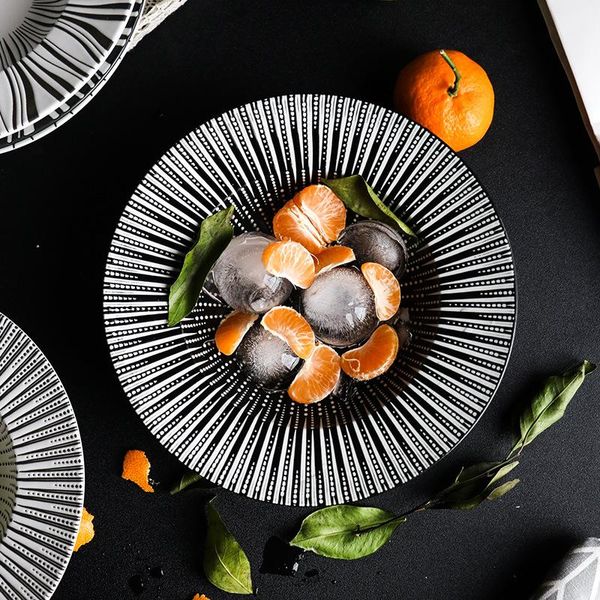 

ceramic deep plate dish pasta western restaurant tableware cafe saucer soup bowl salad straw hat dishes & plates