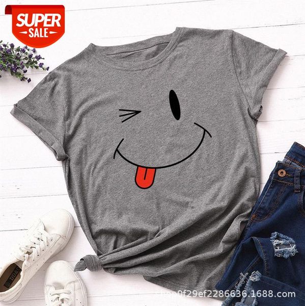

women's loose round neck short-sleeved cotton t-shirt t308 #gy24, White