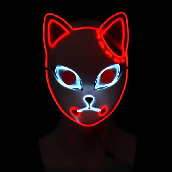 

costume accessories tanjirou sabito makomo led pvc mask, Silver