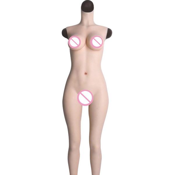 

women's shapers transgender silicone suit prosthetic breast nine-point d cup one-piece fake pants cosplay hip lift crossdresser transve, Black;white