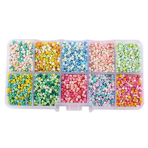 

beaded, strands beads 2mm boxed glass rice diy handmade jewelry accessories, Black
