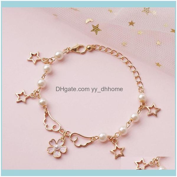 Link, bracelets jewelrylink, cadeia mocha garota sakura cetro cereja flores japonesa lolita mole irm￣ estrela estudante irm￣ namorada