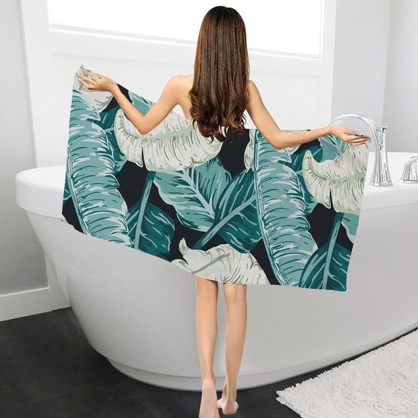 

towel natural pattern pineapple leaf bath towels summer beach modern style for women drying washcloth home textile