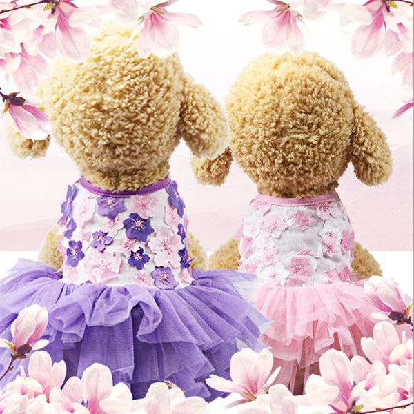 

summer dog clothes dress for small pet party birthday wedding bowknot puppy costume spring 544030 apparel