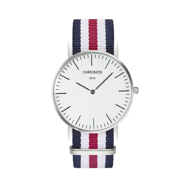

chronos watch nylon knitted watchband two needle cloth button couple watch wristwatches zbnsyd00212, Slivery;brown