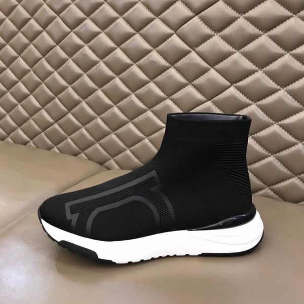 

high-comfortable socks men's shoes designer casual luxury flying knit brand fashion men's boots, Red;white