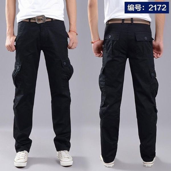 

men's pants side zipper pockets cargo harem joggers men 2021 tactical casual harajuku streetwear sweatpant trousers male baggy, Black