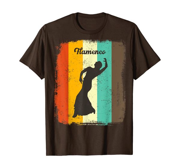 

flamenco dancer retro 70s vintage flamenco woman gift t-shirt, White;black