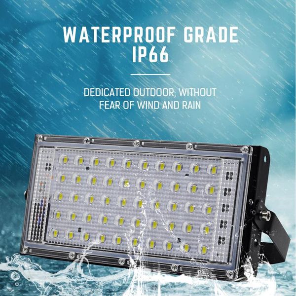 

flood light rgb 50w waterproof ip66 outdoor lamp illumination led spotlight wall reflector garden landscape street floodlights