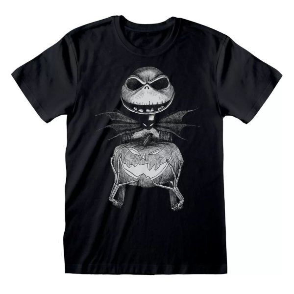 

nightmare before christmas jack sketch official t-shirt men unisex, White;black