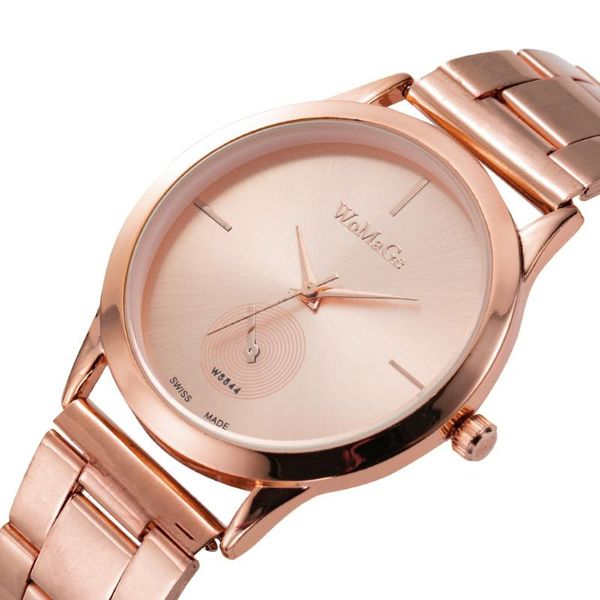 

wristwatches women's watch rose gold watches for women stainless steel dress quartz ladies wristwatch relogio feminino, Slivery;brown