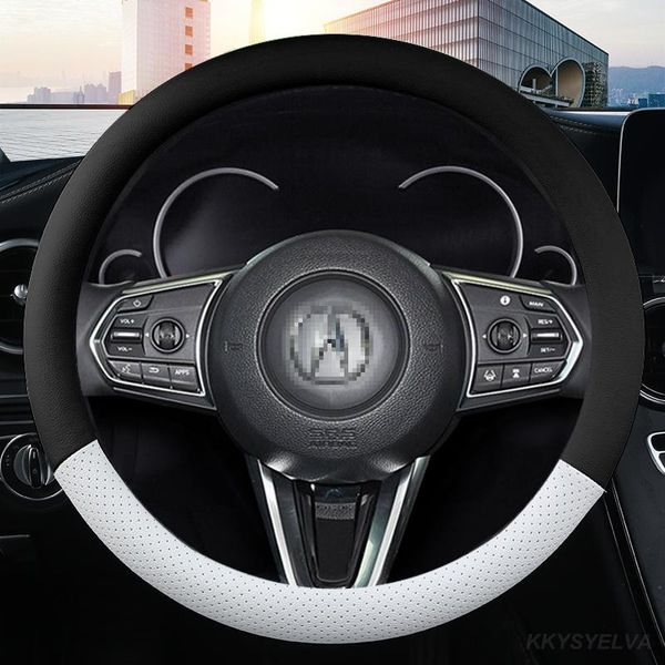 

steering wheel covers microfiber leather 38cm car cover anti-slip for tl tsx mdx rsx type s tlx ilx zdx cl auto accessories