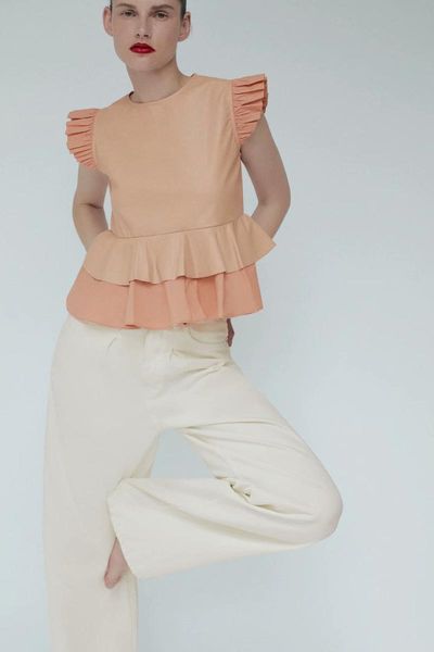 

women's blouses & shirts 2021 summer round neck sleeveless faux leather stitching zaraing vadiming sheining women female blouse shirt, White
