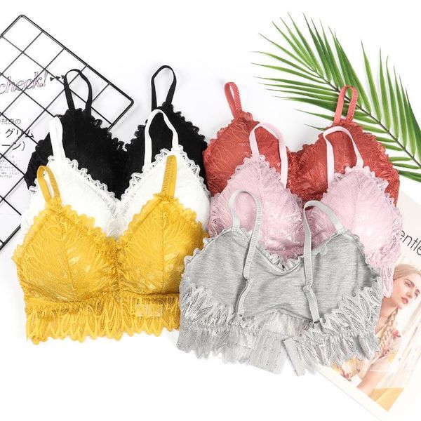 

bras women lingerie gathered lace underwear bralette push up bra wrapped chest tube female vest backless brassiere, Red;black