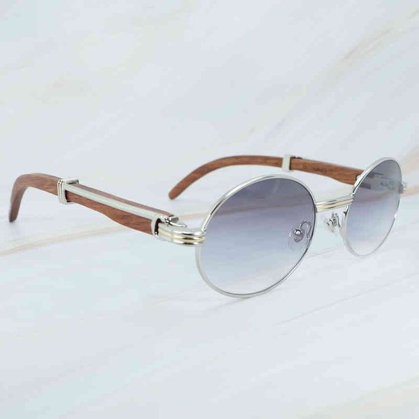 

2022 factory wholesale model retro wood mens accessories luxury buffs glasses fashion sun shades for women oval eyewear trending product sun, White;black