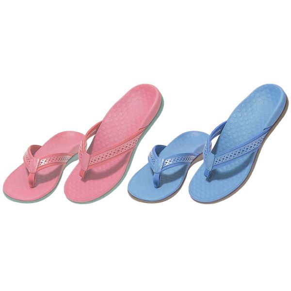 

women slippers toe-post sandal low heels sandals quick dry everyday flip flops with arched ortc support summer lady slippers y0731, Black
