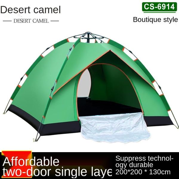 

desert camel 6914 boutique four person single layer automatic tent outdoor camping tents and shelters