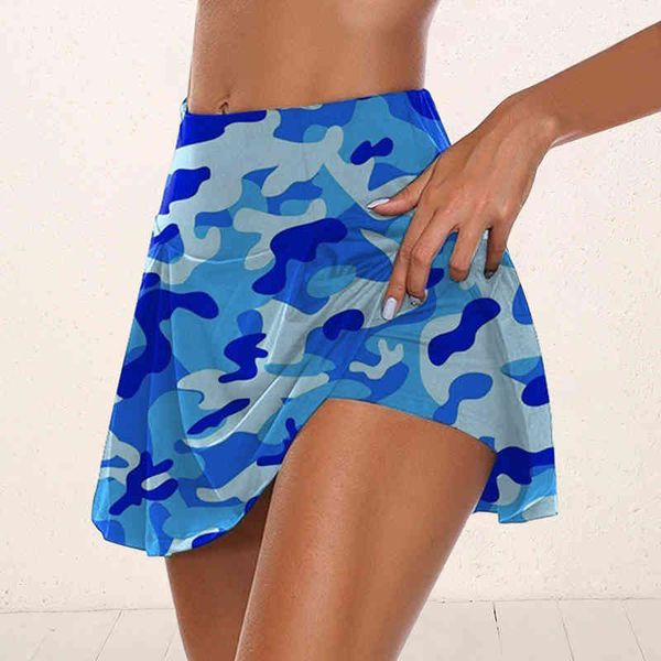 

yoga women skirted sport athletic shorts letter print pleated fitness tennis skirt workout anti-emptied 2 in 1 biker, Black