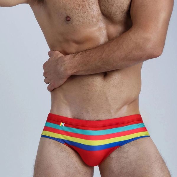 

swimming rainbow low mans waist swimwear drop ship with belt briefs summer mens swim wear for old buyer dhl ups u045