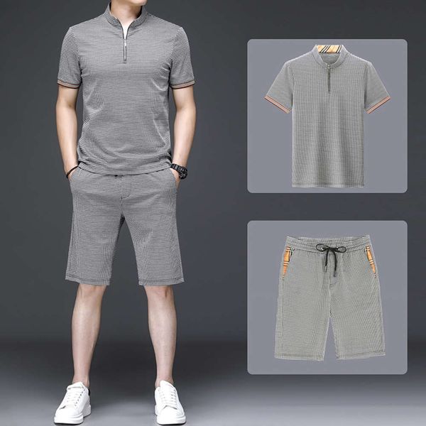 

21ss spring and summer new style zipper t shirt high-end customized casual suit elegant luxurious super stylish upper body, White;black