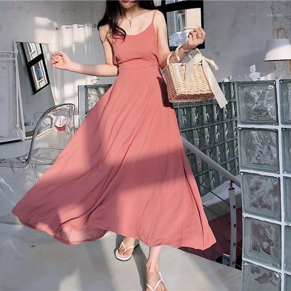 

casual dresses women summer sling spaghetti strap solid backless bowknot female beach wear holiday womens soft elegant vestidos, Black;gray