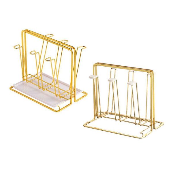 

kitchen storage & organization cup drying rack, iron non-slip bottom mug tree holder organizer rack stand for drinking glass and sports bott