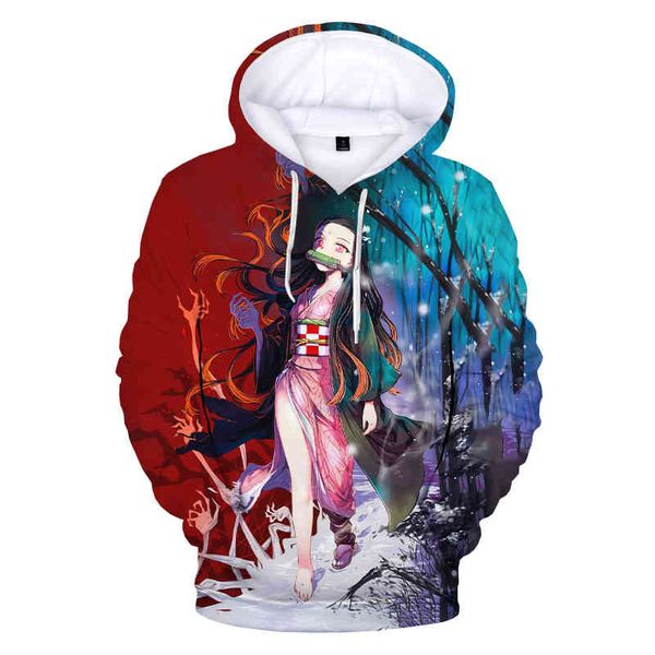 

demon slayer men's and women's hoodi, kamado, nezuko, anime 3d printed sweaters, Black