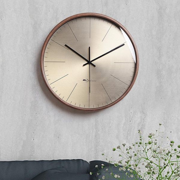 

wall clocks stock light luxury atmosphere study living room circular clock selling simple modern style fashion