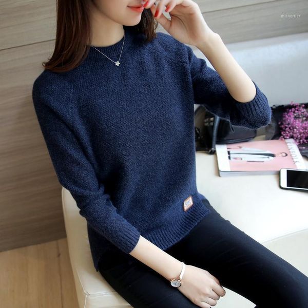 

women sweaters and pullovers 2021 autumn winter long sleeve pull femme solid pullover female casual knitted sweater shirts women's, White;black