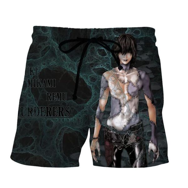 

men's shorts cloocl anime death note 3d print men women beach casual streetwear fashion fitness, White;black