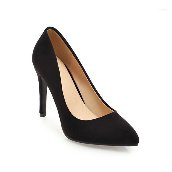 

dress shoes big size pointed stiletto ladies high heels women woman pumps11, Black