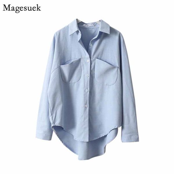 

spring women summer blouse korean long sleeve vintage shirts blusas roupa s and blouses female 6658 50 210518, White