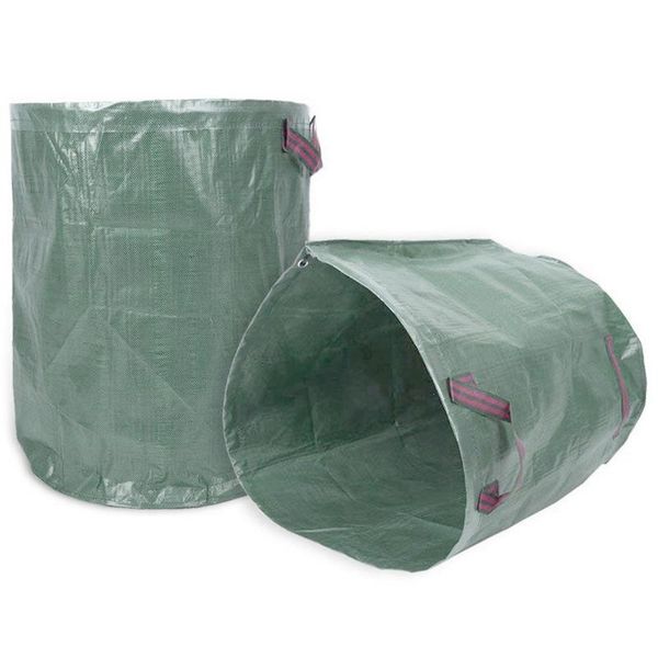 

waste bins garden bag, 2 pcs 270 litre large bag refuse rubbish sack bin with double stitched handle recycling he